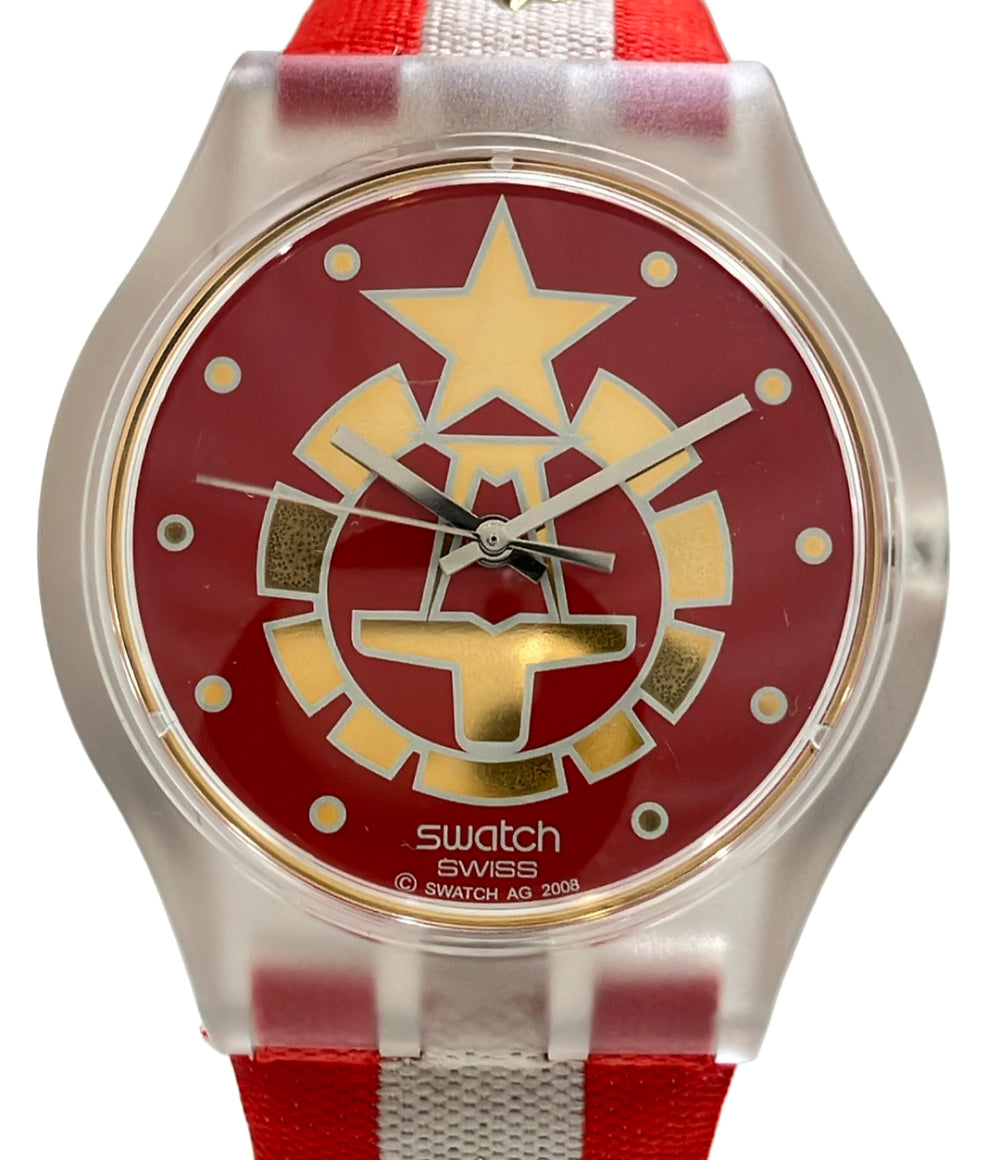 Swatch 腕時計 007コラボ ゲオルギー・コスコフモデル クオーツ レッド メンズ スウォッチ