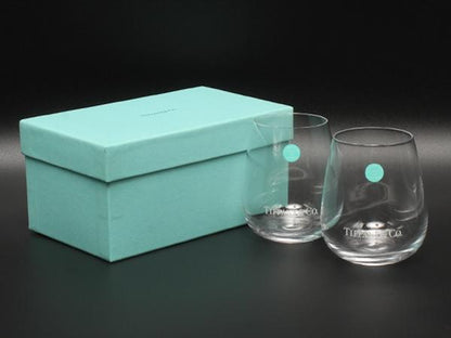 美品 TIFFANY&Co. グラス タンブラー 2点セット ペア TCO ティファニー