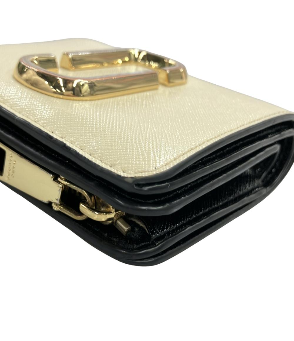 ☆未使用☆MARC JACOBS☆ゴールド☆二つ折り財布。本革レザー。 MARC JACOBS 二つ折り財布 レザー レディース マークジェイコブス