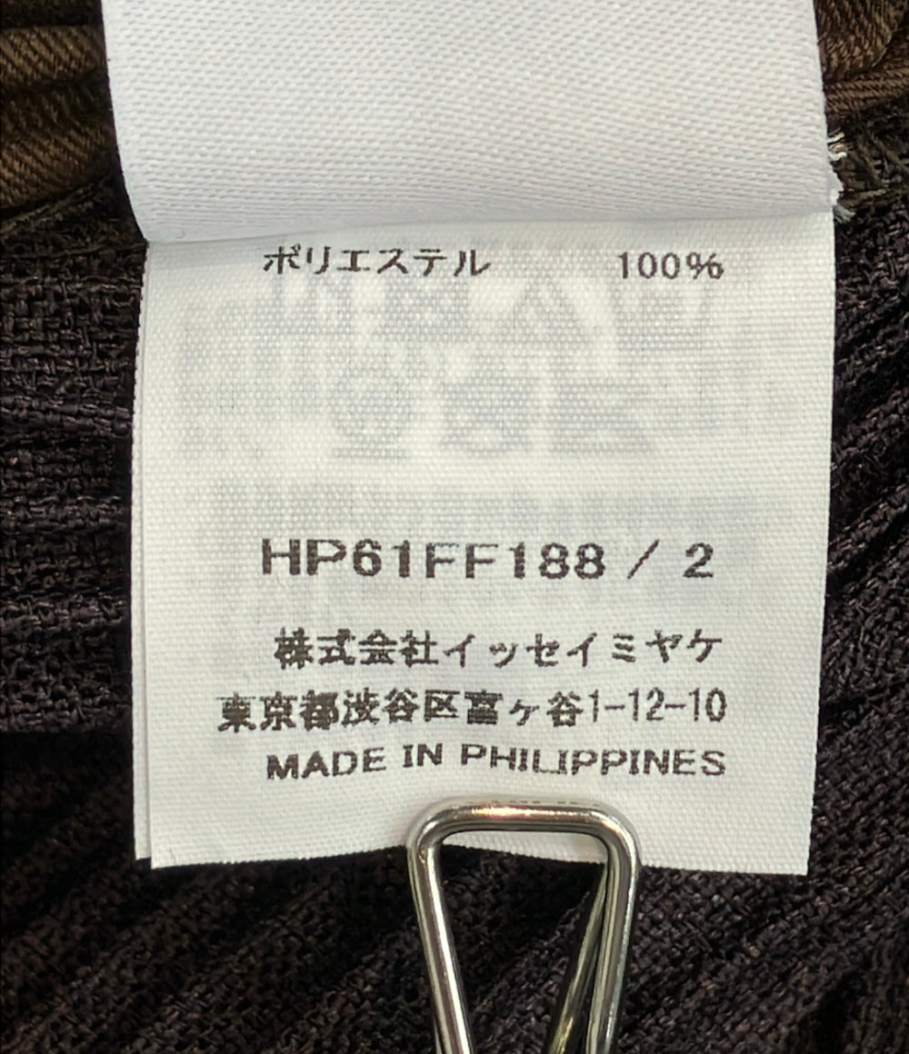 美品 ISSEY MIYAKE HOMME PLISSE ストレートパンツ メンズ SIZE 2 イッセイ ミヤケ オム プリッセ