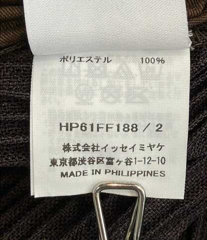美品 ISSEY MIYAKE HOMME PLISSE ストレートパンツ メンズ SIZE 2 イッセイ ミヤケ オム プリッセ