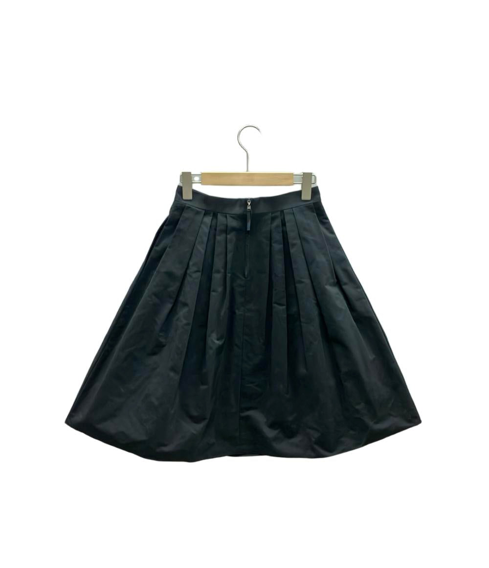 エムプルミエブラック ナイロンフレアミディアムスカート レディース SIZE 36 (XS) M-PremierBLACK