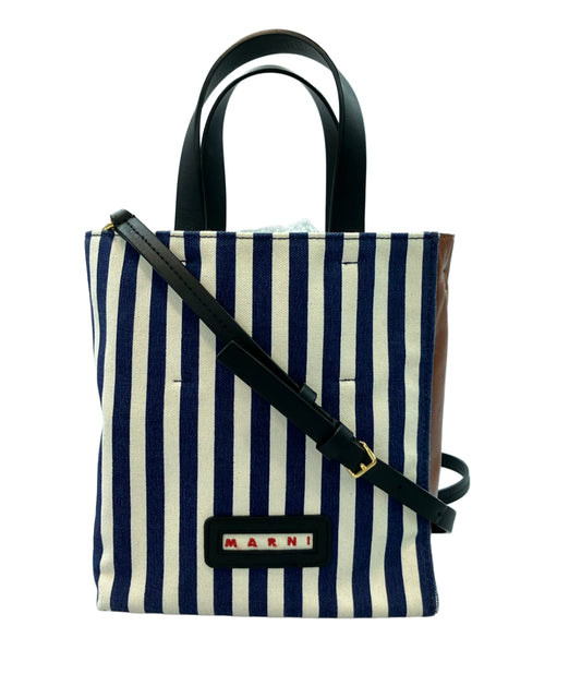 MARNI 2wayハンドバッグ ショルダーバッグ MUSEO SOFT mini ストライプ レディース マルニ
