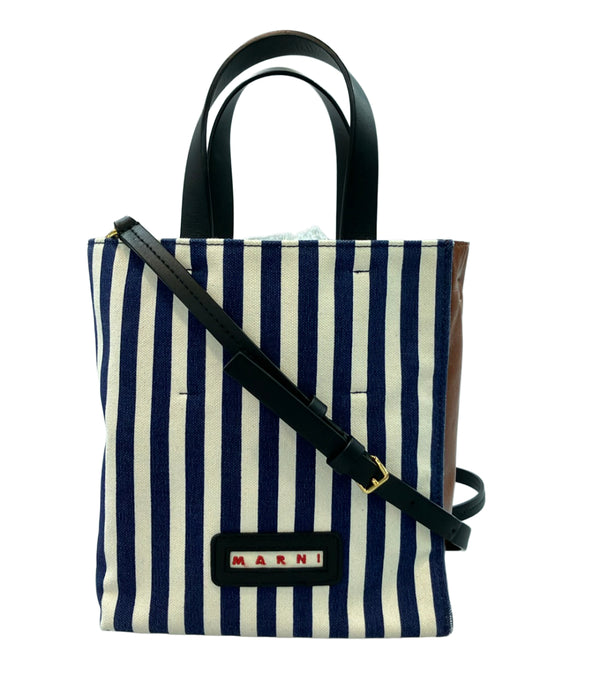 MARNI ハンドバッグ MARNI 2wayハンドバッグ ショルダーバッグ MUSEO SOFT mini ストライプ