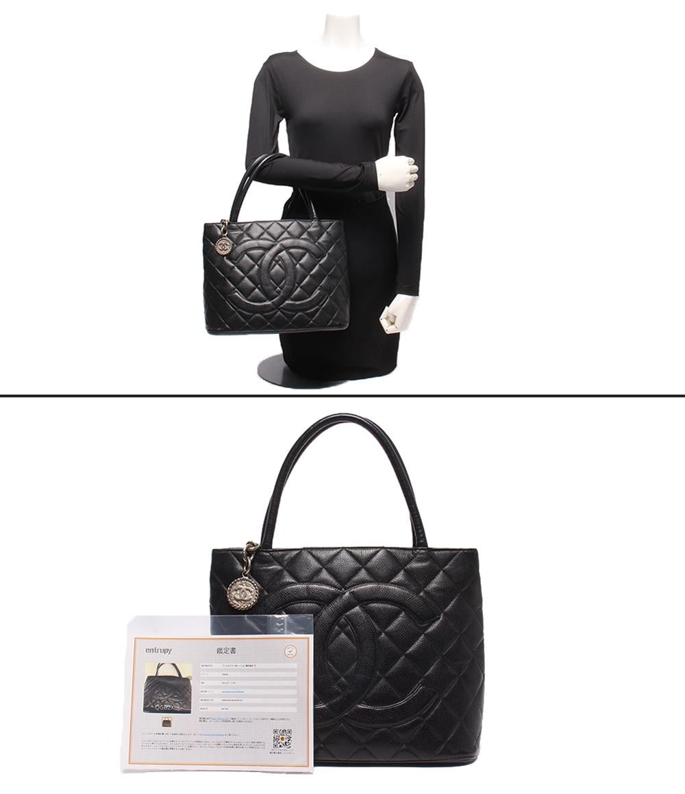 CHANEL トートバッグ シルバー金具 復刻トート キャビアスキン