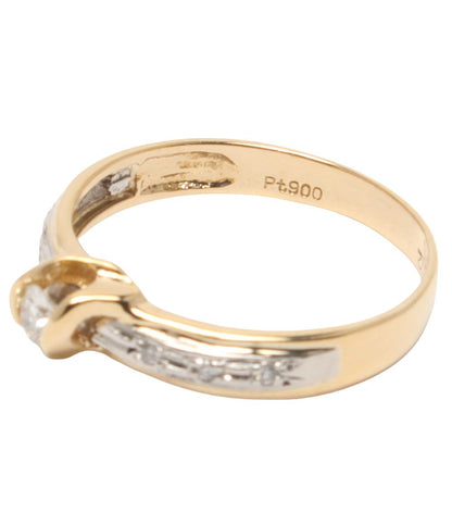 美品 リング 指輪 K18 Pt900 ダイヤ 0.12ct レディース SIZE 10号