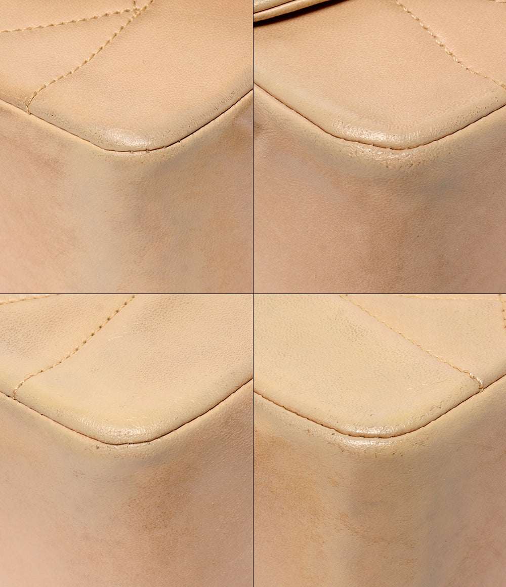 CHANEL チェーンショルダーバッグ 肩掛け 斜め掛け シングルチェーン シングルフラップ ゴールド金具 4番台 マトラッセ レディース シャネル
