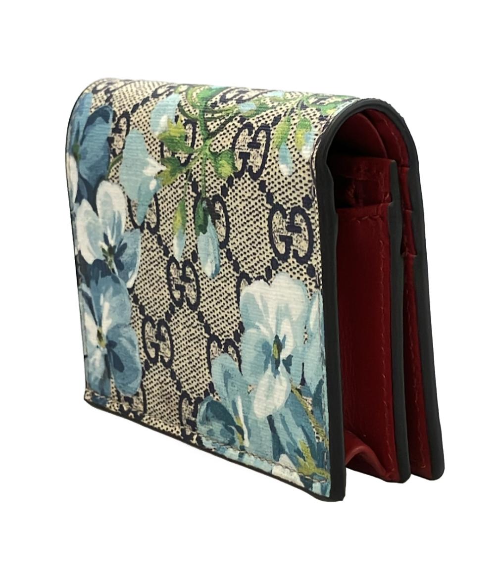 美品 GUCCI 二つ折り財布 GGブルームス 546372 0416 レディース グッチ