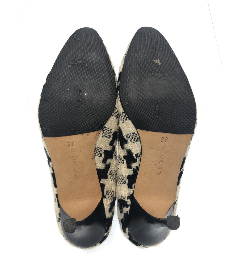 マノロブラニク  アーモンドトゥパンプス ハイヒール      レディース SIZE 38 (L) Manolo Blahnik