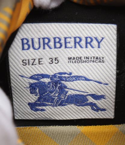 美品 BURBERRY ショートブーツ チェック ピロー パデッド アンクルブーツ レディース SIZE 35 (S) バーバリー