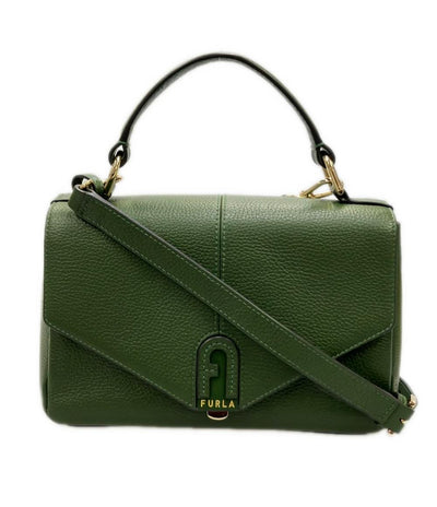 美品 Furla ハンドバッグ ショルダーバッグ 2WAY 斜め掛け ダフネ レザー レディース フルラ