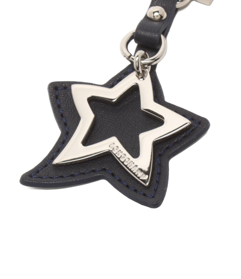 美品 Longchamp チャーム キーリング スターモチーフ ユニセックス ロンシャン