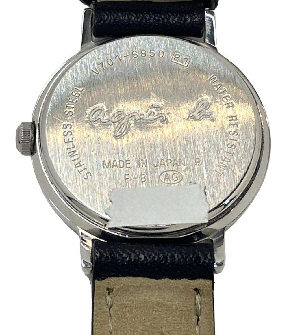 アニエスベー 腕時計 クオーツ シルバー V701-6850 レディース agnes b