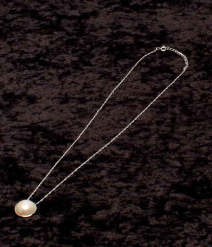 美品 ネックレス SV925 マベパール 15mm レディース