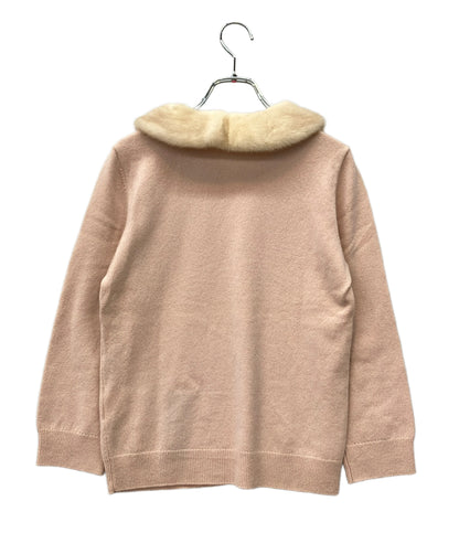 美品 FOXEY 長袖 ニット ミンク襟付き 36169-KATFG10MKN レディース SIZE 38 (S) フォクシー