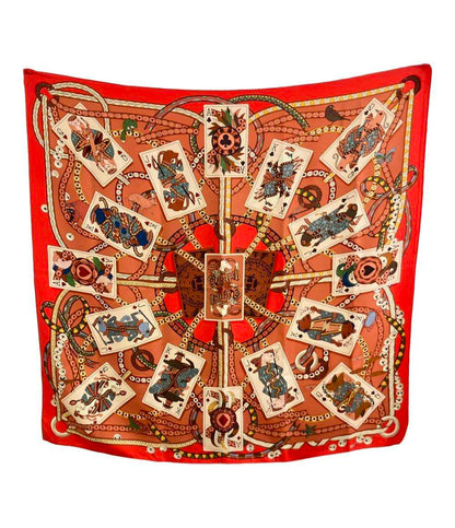 HERMES スカーフ シルク100% カレ90 DAME DE COEUR A VOUS L'HONNEUR レディース エルメス