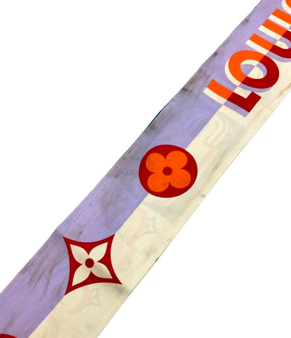 訳あり LOUIS VUITTON スカーフ シルク100% バンドー LV アンロックト M76675 レディース ルイ・ヴィトン