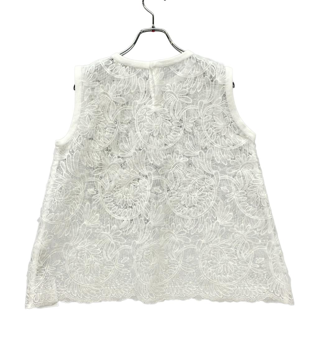 美品 ANAYI チュールコードレース プルオーバー レディース SIZE 38 (S) アナイ