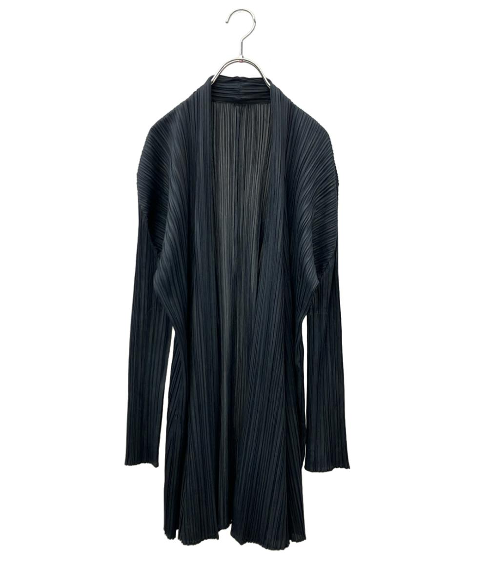 美品 PLEATS PLEASE 長袖カーディガン  プリーツロングカーディガン PP21-JA283 レディース SIZE 4 (XL) プリーツプリーズ