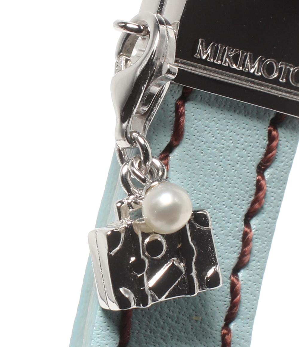 美品 MIKIMOTO International ストラップ パール付 アルファベットY レディース ミキモトインターナショナル