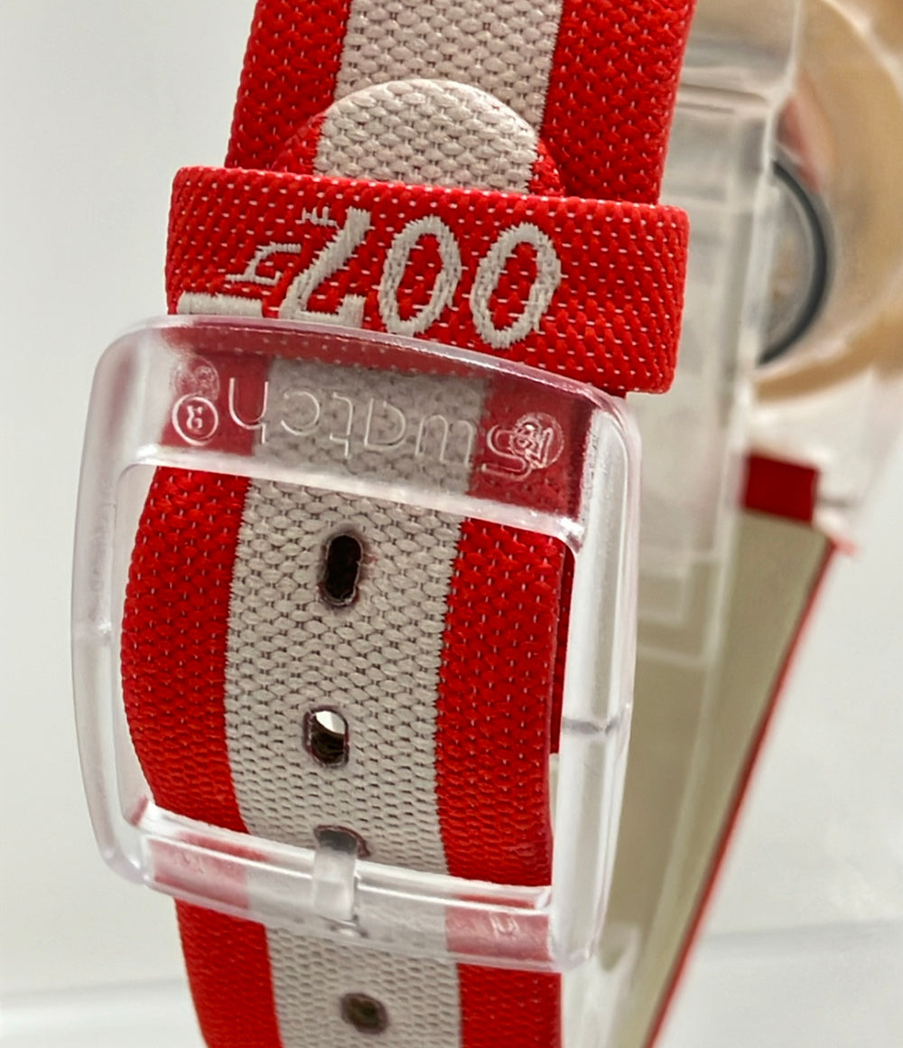 Swatch 腕時計 007コラボ ゲオルギー・コスコフモデル クオーツ レッド メンズ スウォッチ