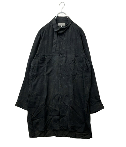 Yohji Yamamoto 長袖シャツ ロング ムラ染め HZ-B33-212 メンズ SIZE 2 ヨウジヤマモト