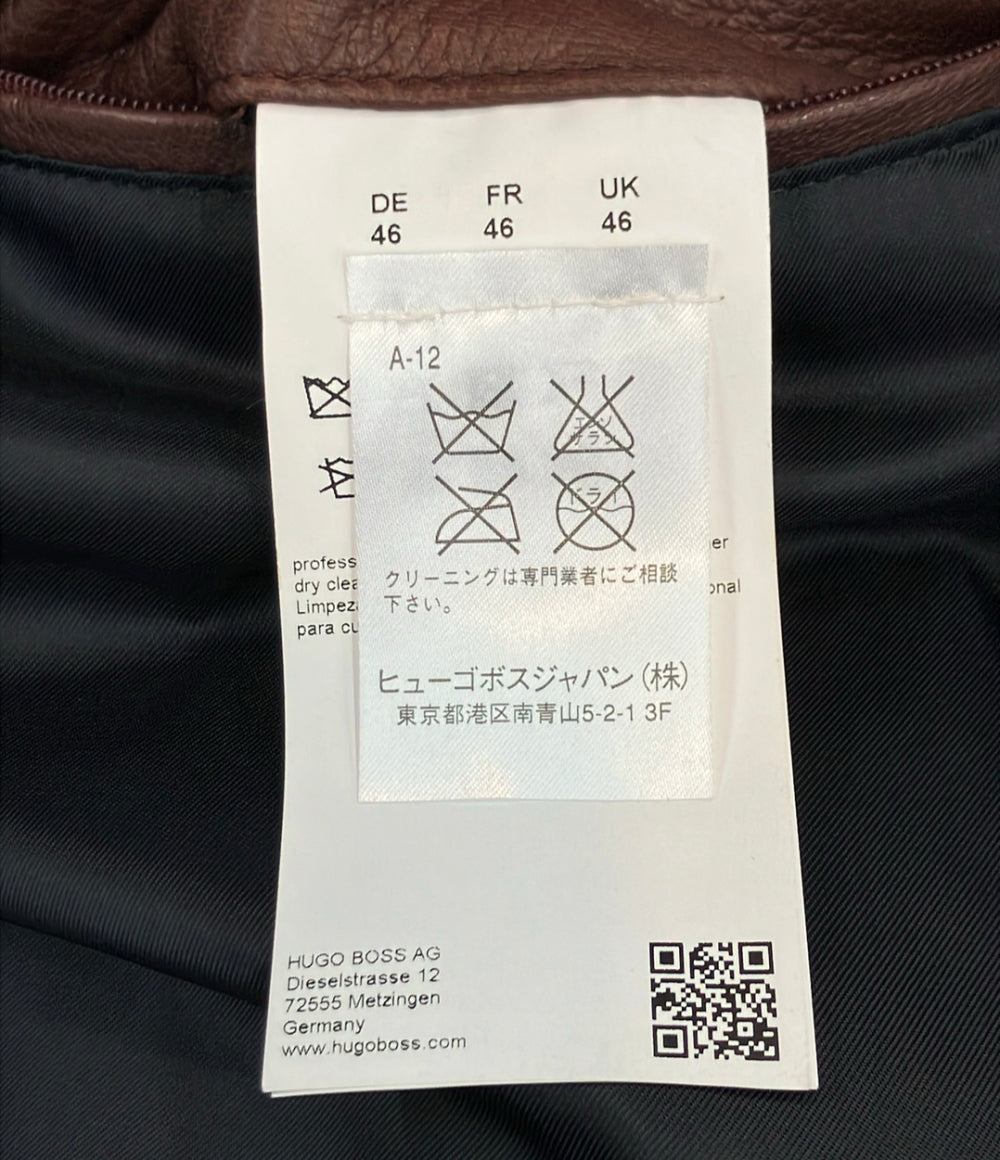 HUGO BOSS レザー ジャケット メンズ SIZE 46 ヒューゴボス