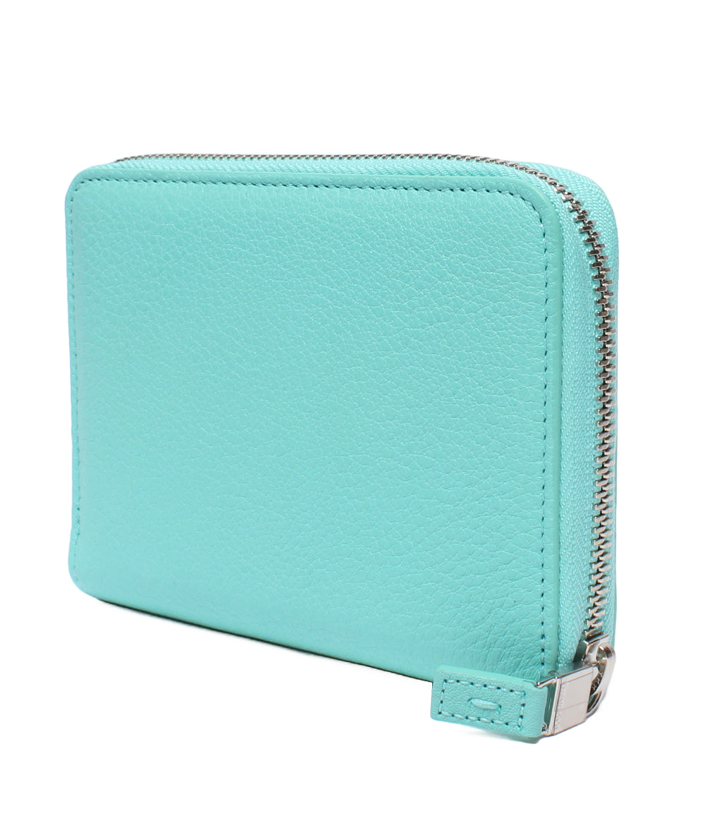 美品 Tiffany & Co. ラウンドファスナー二つ折り財布 レディース ティファニー