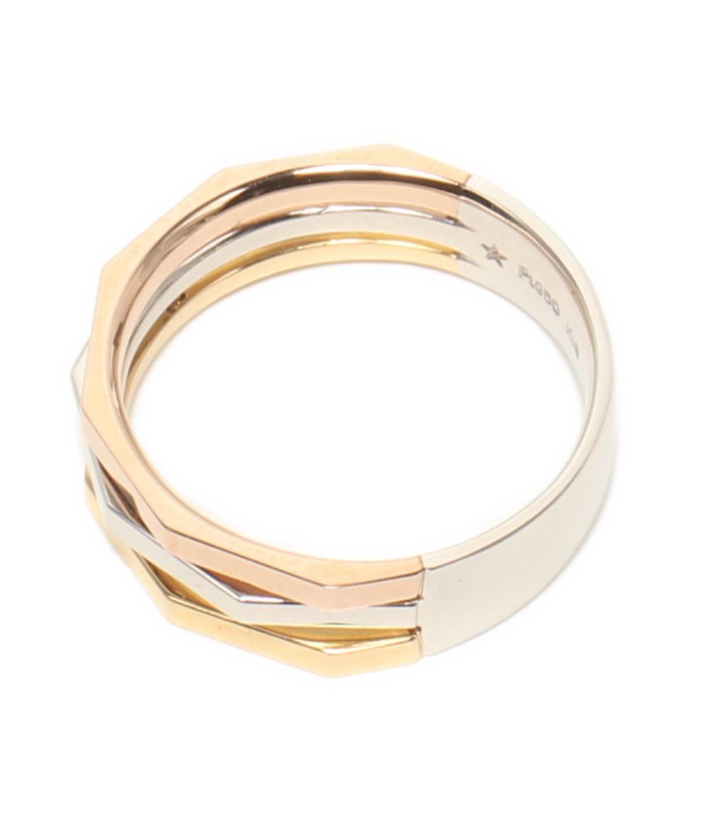 美品 GINZA TANAKA リング 指輪 K18 Pt950 レディース SIZE 16号 田中貴金属