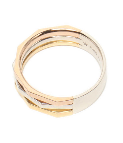 美品 GINZA TANAKA リング 指輪 K18 Pt950 レディース SIZE 16号 田中貴金属