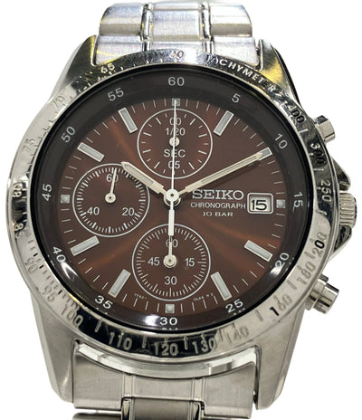 SEIKO 腕時計 クオーツ ブラウン 7T92-0DW0 メンズ セイコー