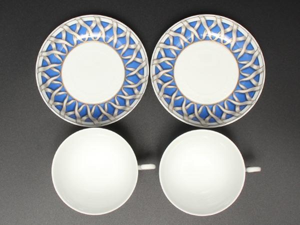 美品 リチャードジノリ カップ＆ソーサー 2客セット ペア フィオッコグレース Richard Ginori