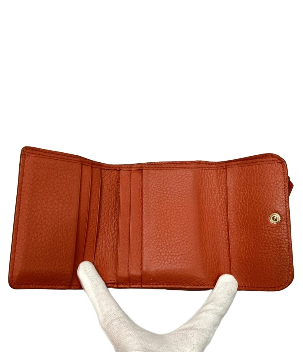 Chloe Wホック三つ折り財布 アルファベット スモール トリフォールド ウォレット レディース クロエ
