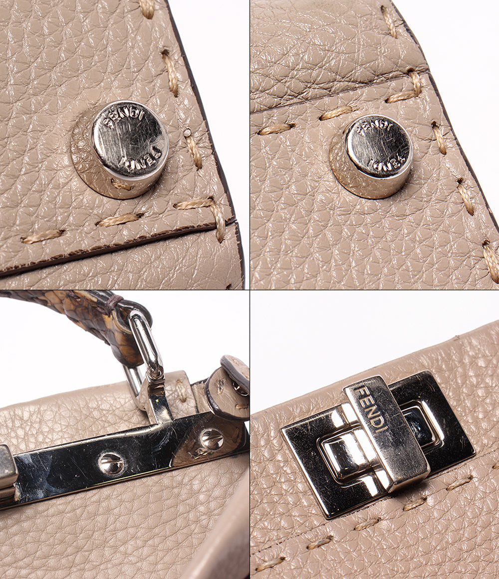 FENDI ハンドバッグ セレリア ピーカブー ミニ パイソン 8BN244