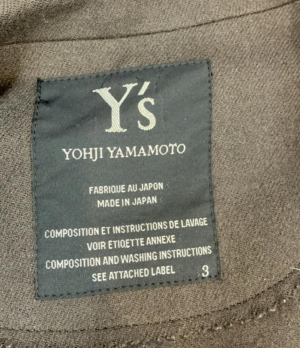 Y's Yohji Yamamoto テーラード ジャケット ウール ドレープコート 無地 YR-J29-199 レディース SIZE 3 (L) ワイズ ヨウジヤマモト
