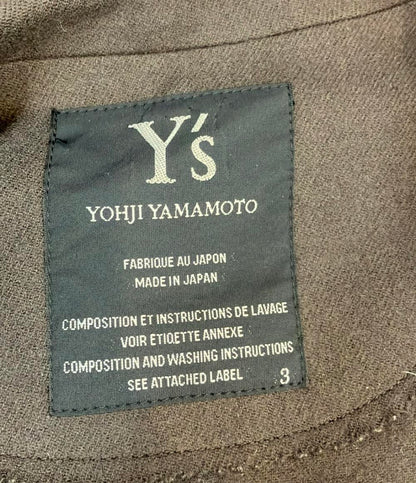 Y's Yohji Yamamoto テーラード ジャケット ウール ドレープコート 無地 YR-J29-199 レディース SIZE 3 (L) ワイズ ヨウジヤマモト
