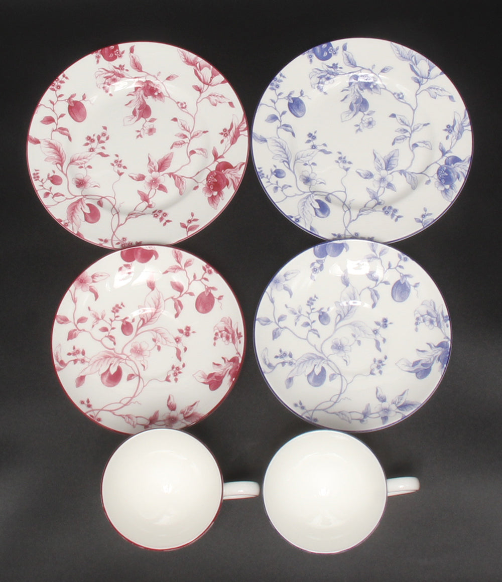 ウェッジウッド　 ワインプラム　プレート 美品 WEDGWOOD カップ＆ソーサー プレート 皿 18cm 4点セット ワイン
