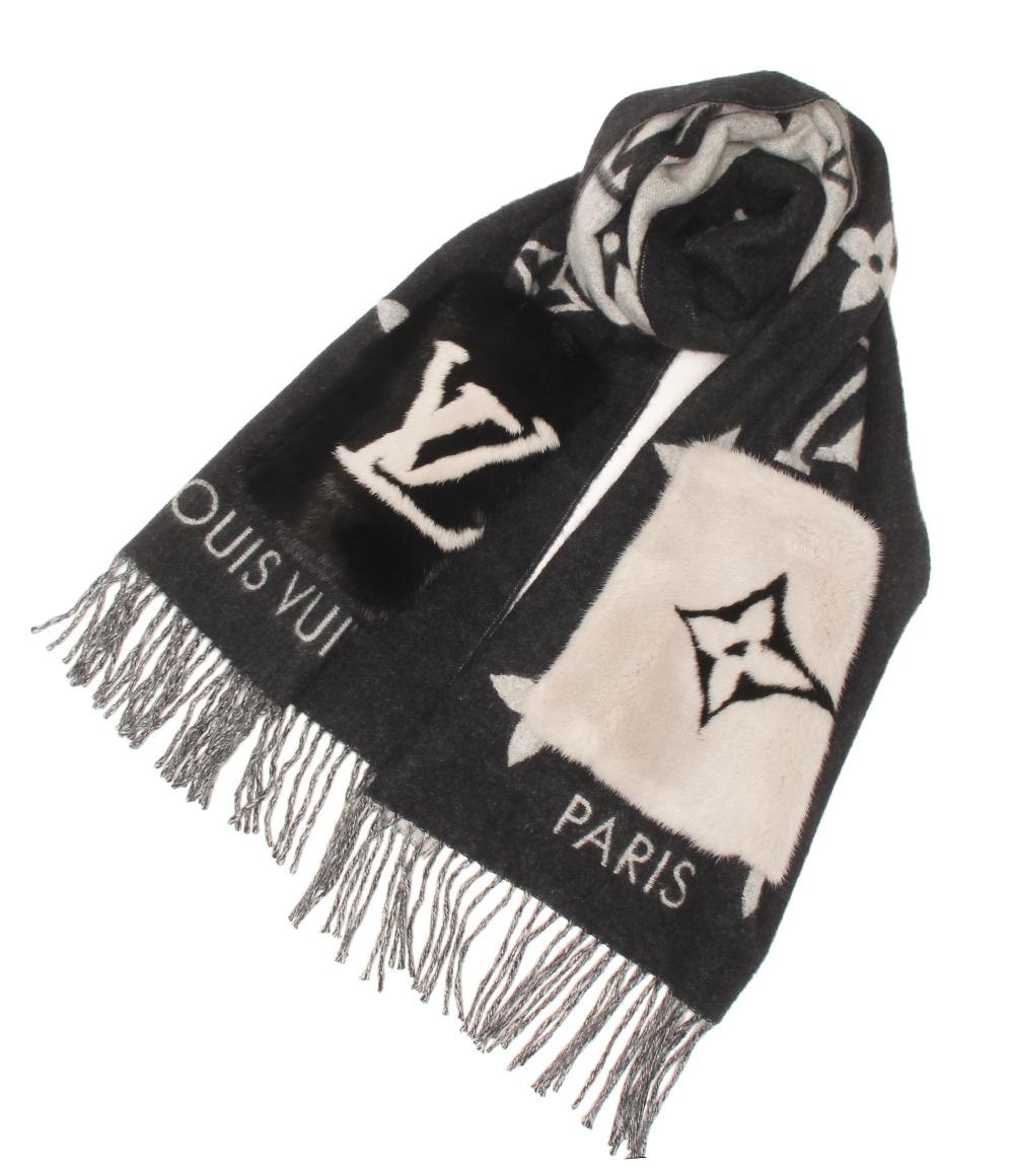 美品 LOUIS VUITTON マフラー カシミヤ100% マフラー･コールド レイキャビック M74353 レディース ルイ・ヴィトン