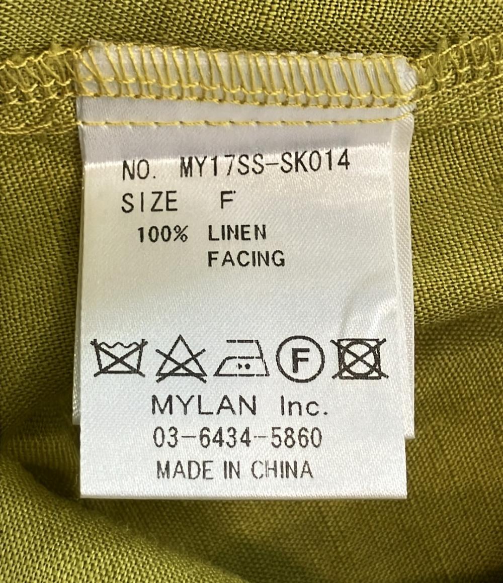 マイラン フィッシュテールリネンラップスカート レディース SIZE F (M) MYLAN