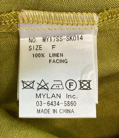 マイラン フィッシュテールリネンラップスカート レディース SIZE F (M) MYLAN