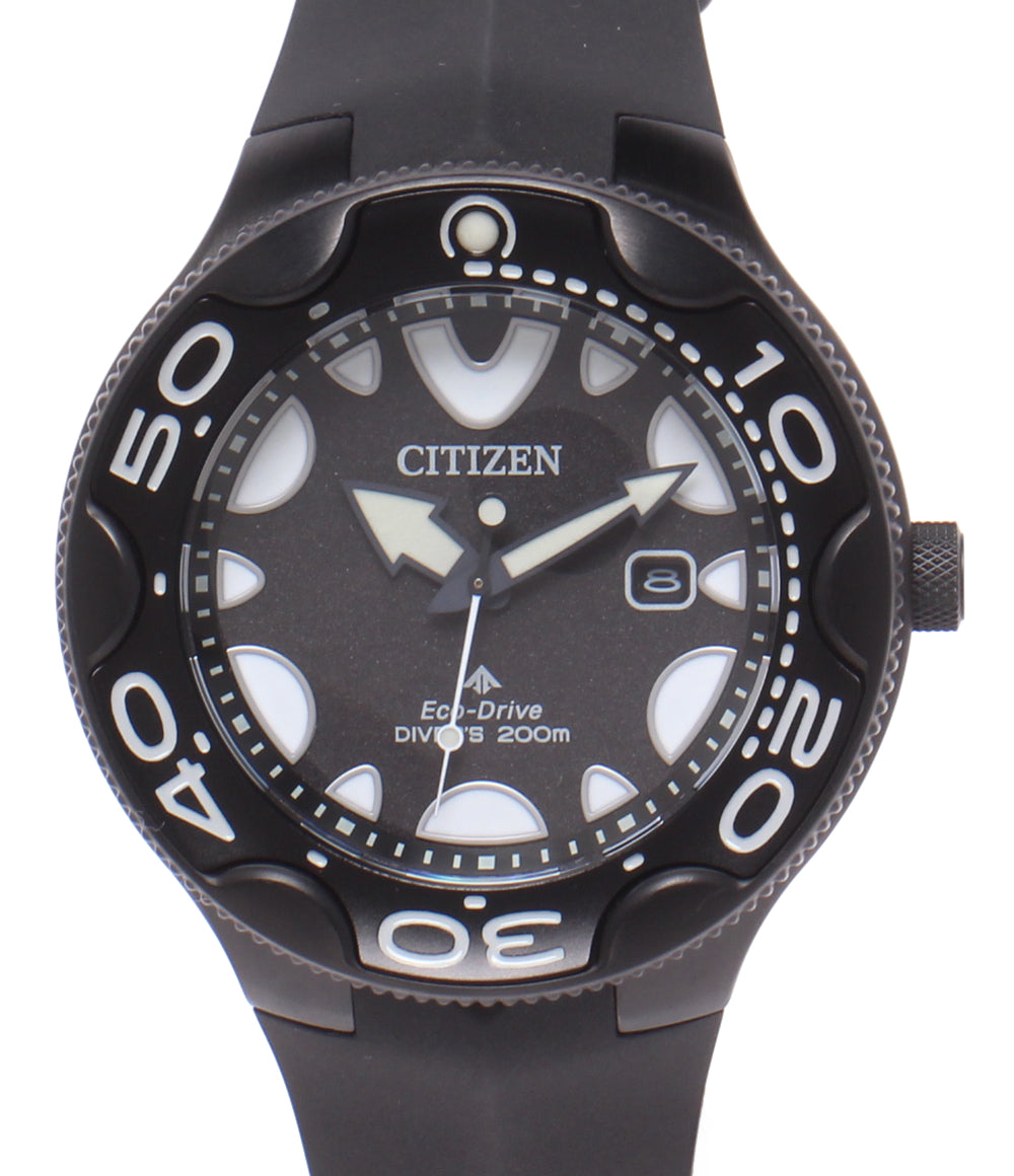 CITIZEN 腕時計 マリン エコ ドライブ ダイバー200m プロマスター PROMASTER ソーラー ブラック E168-A5WBH03 メンズ シチズン