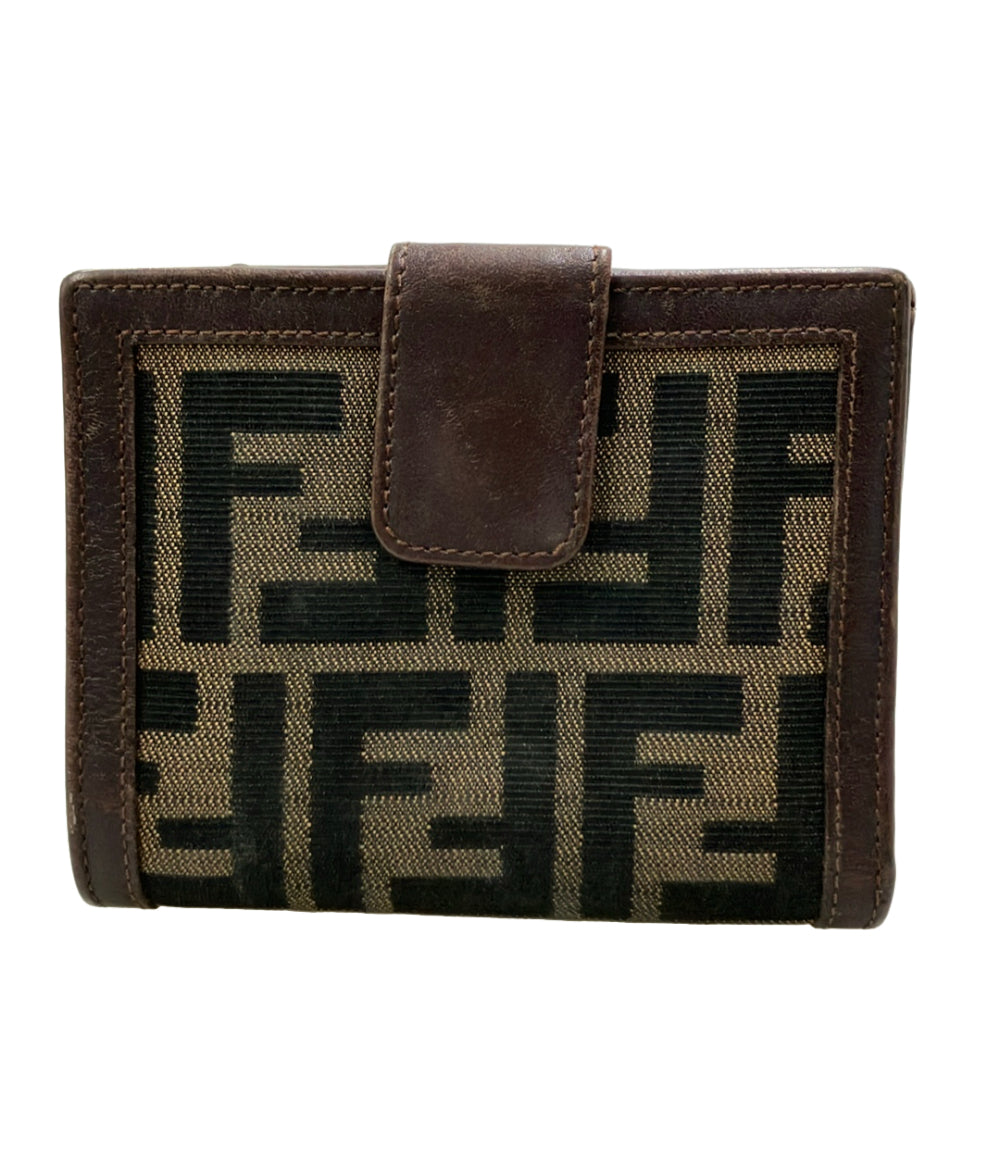 FENDI ダブルホック 二つ折り財布 ズッカ レディース フェンディ