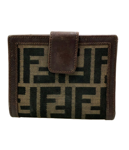 FENDI ダブルホック 二つ折り財布 ズッカ レディース フェンディ
