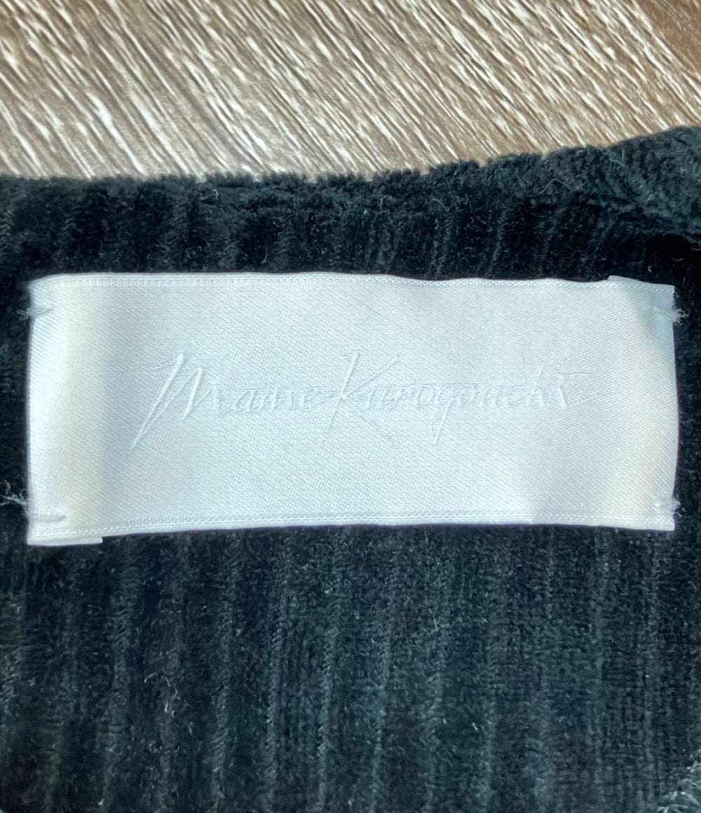 Mame Kurogouchi 長袖ワンピース リブ ベロア MM21FW-JS047 レディース SIZE 1 (S) マメクロゴウチ