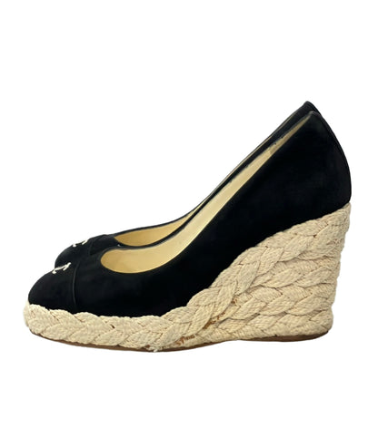 CHANEL ウェッジソール エスパドリーユ パンプス レディース SIZE 35 C シャネル