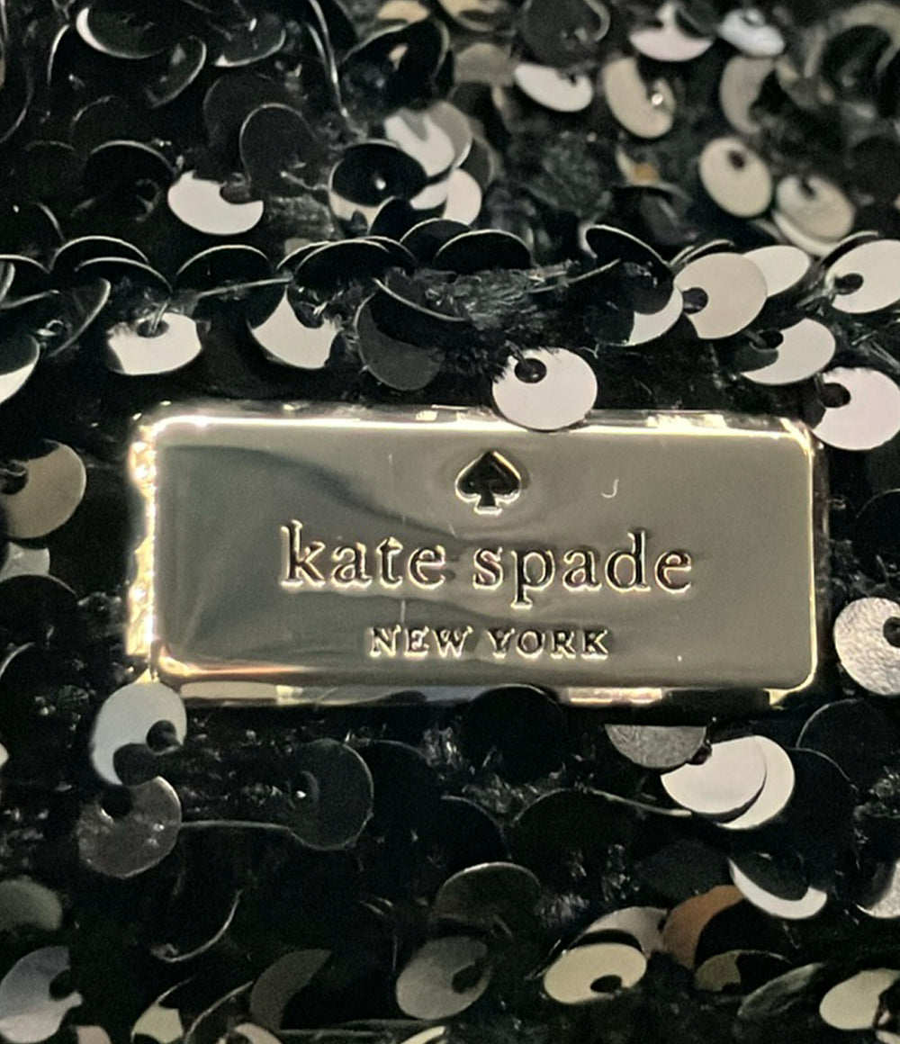 美品 Kate Spade ショルダーバッグ チェーンバッグ 斜め掛け がま口 スパンコール レディース ケイトスペード
