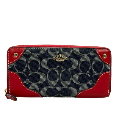 COACH ラウンドファスナー長財布 シグネチャー F53768 レディース コーチ
