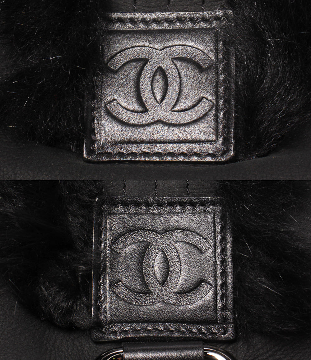 CHANEL トートバッグ シルバー金具 11番台 ムートン ファー レディース シャネル
