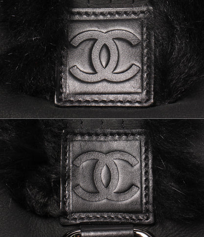 CHANEL トートバッグ シルバー金具 11番台 ムートン ファー レディース シャネル