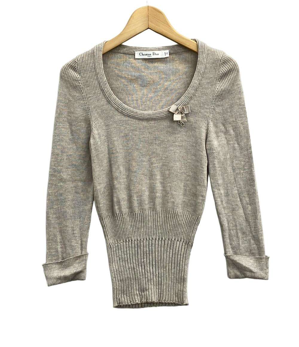 クリスチャンディオール チャームリボンニット レディース SIZE 40 (M) Christian Dior